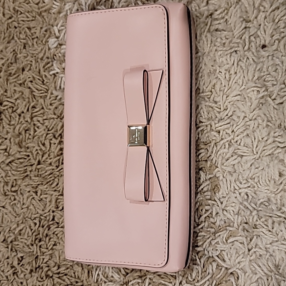 Kate Spade Powder Pink Leather Clutch